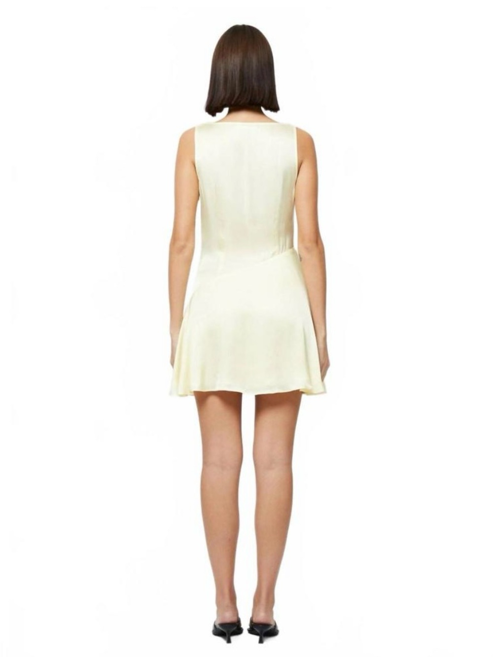 French Connection Oona Satin Asymmetrical Mini Dress NWT | Wedding Guest Dress - Picture 4 of 4